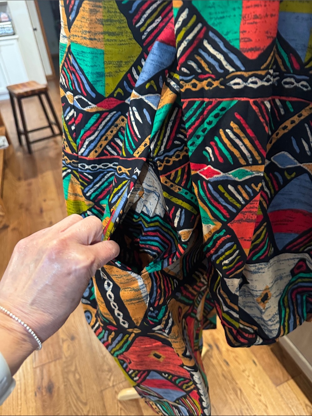 MAE OTTI-AFRICAN PRINT puffed long sleeve DRESS - Picture 13 of 16